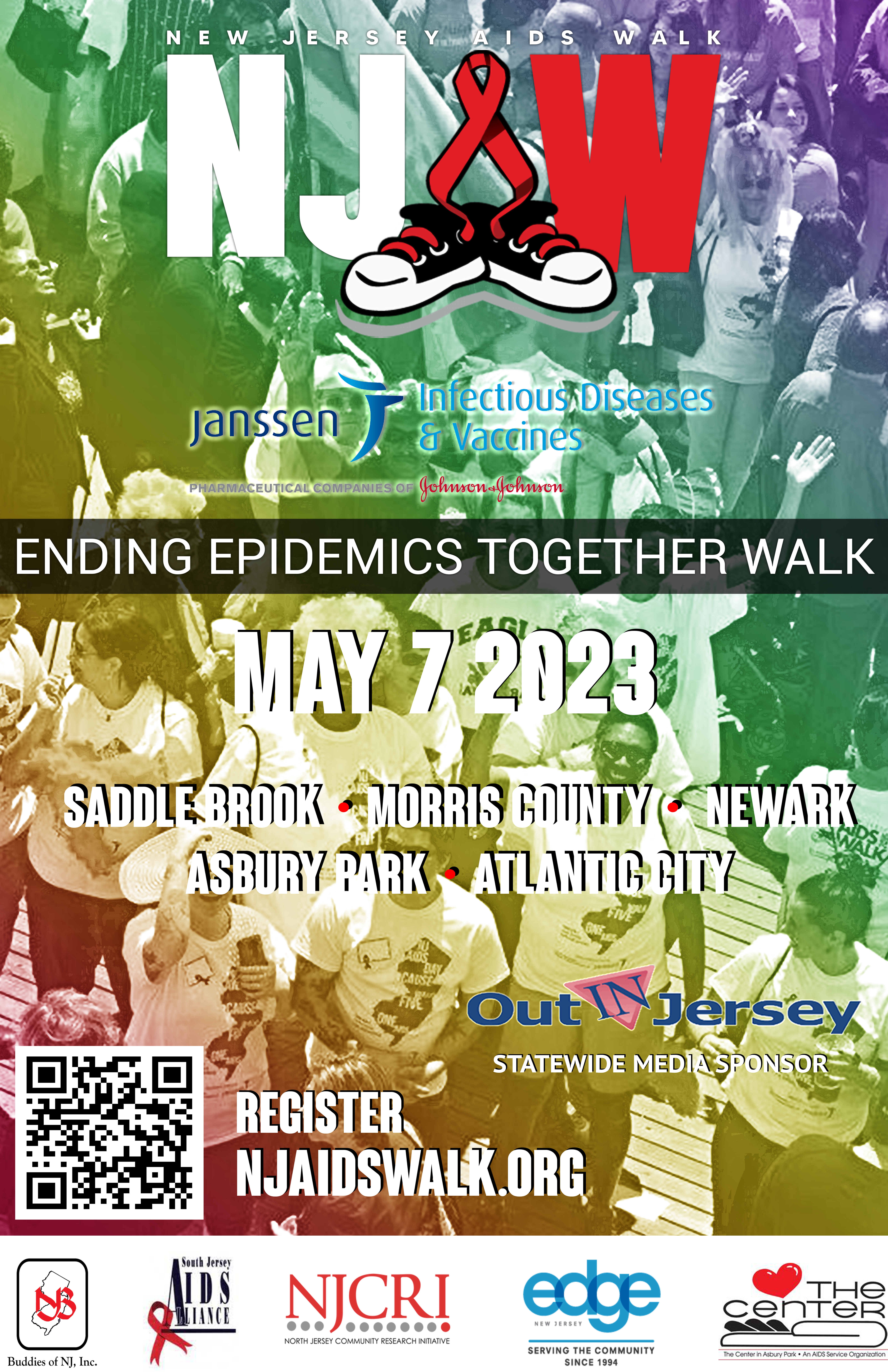 Posters I crafted for the 2023 New Jersey AIDS Walk.
